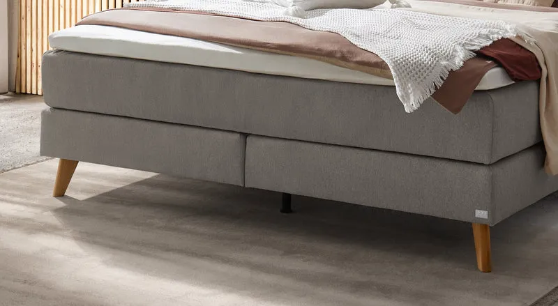 Hasena Boxspringbett Marisol in Eiche bright mit wählbarem Topper