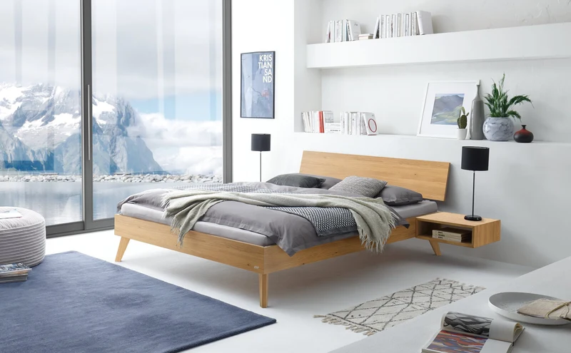 Hasena Nachttisch Akai Trento Eiche bright geölt, montierbar am Bett