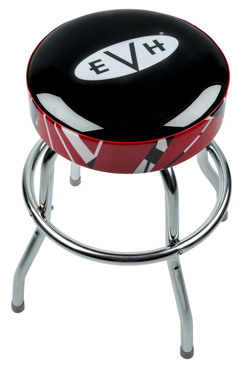 Logo Barstool with Striped Trim, 25"