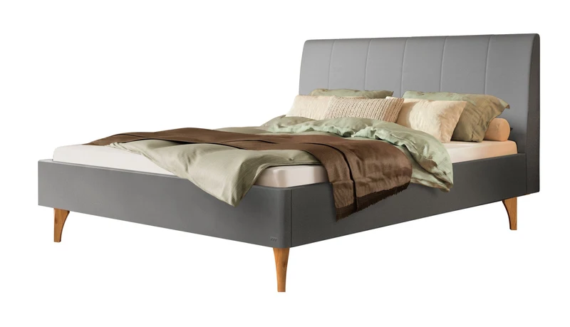 Hasena Polsterbett Elisa Wildeiche natur mit Bezug Monet steel