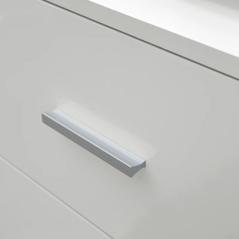 Badschrank WL5.877 Weiß 60x65,5x33cm Tür Schubladen Matt Freistehend