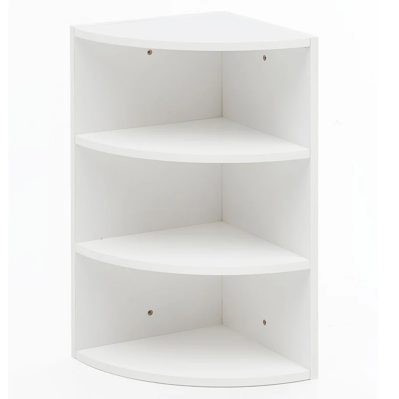 Eckregal WL5.843 Holz Weiß 30x60x30cm Wandregal Modern Schwebend