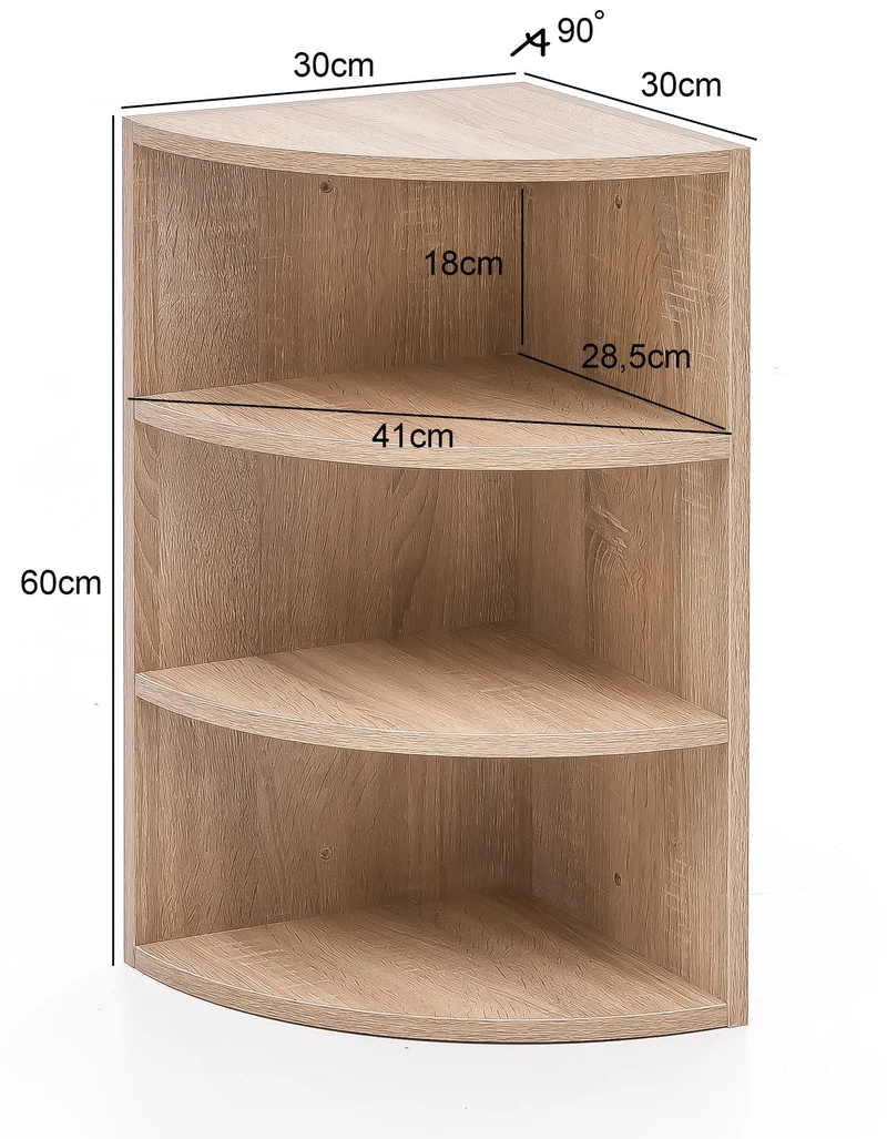 Eckregal Sonoma 30x60x30cm Holz Wandregal Hängeregal Modern