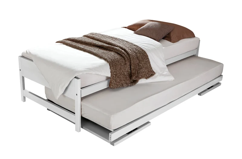 Hasena Gästebett Lido Bettgestell Weiß mit Aufklapp-Funktion