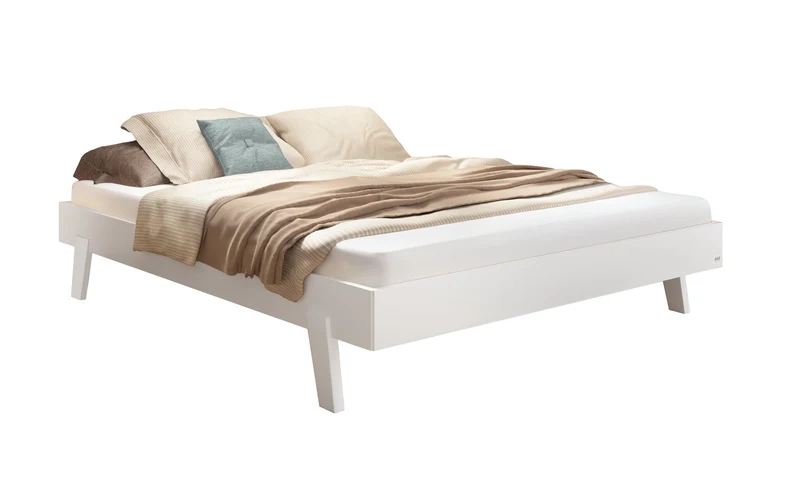 Hasena Bett Molino Weiß ohne Kopfteil - Designbett der Kollektion Trento