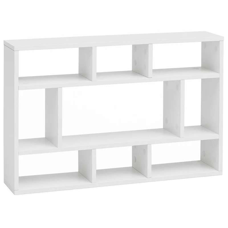 Wandregal WL5.810 Weiß 75x51x16cm Holz Modern Schwebend Wohnzimmer