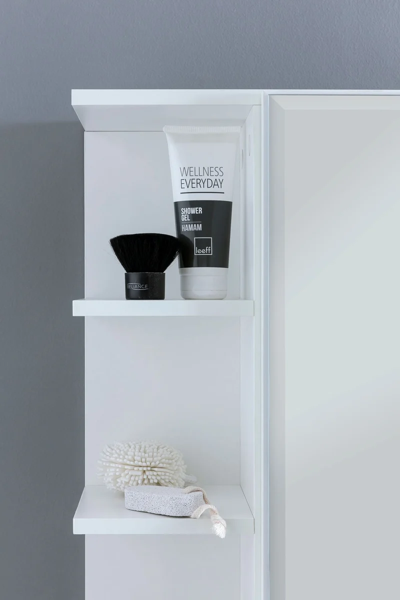 Hängeschrank WL5.754 Weiß 80x64,5x20cm Spanplatte Spiegelschrank