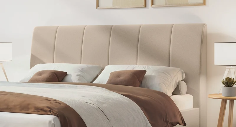 Hasena Polsterbett Renata in Eiche bright mit Bezug Pace Sand