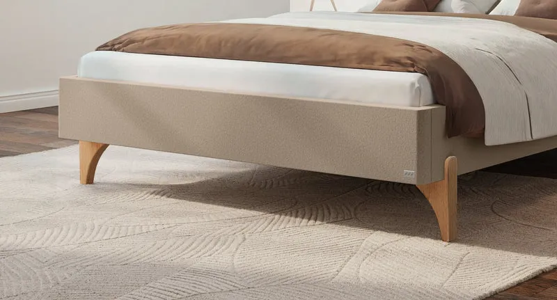 Hasena Polsterbett Renata in Eiche bright mit Bezug Pace Sand