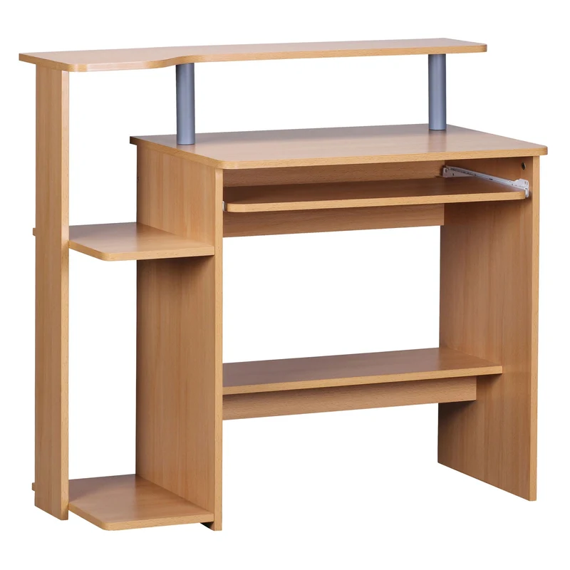 Computertisch WL1.163 Buche 94x90,5x48,5cm mit Tastaturauszug Modern
