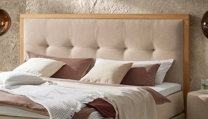 Hasena Boxspringbett Marisol in Eiche bright geölt, Bezug Pace sand