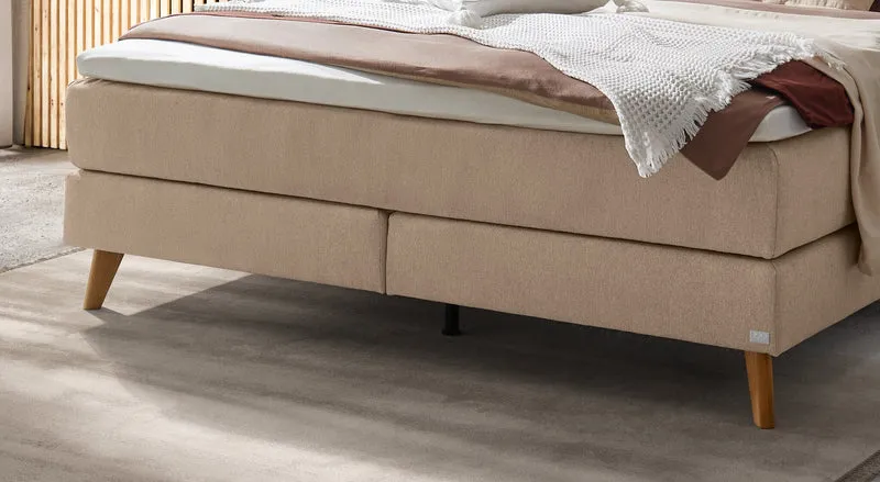 Hasena Boxspringbett Marisol in Eiche bright geölt, Bezug Pace sand
