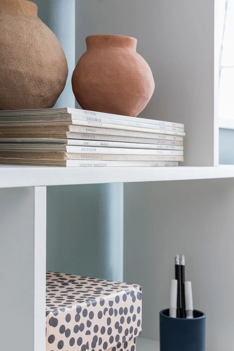 Bücherregal WL5.691 6 Fächer Weiß Spanplatte Modern Freistehend