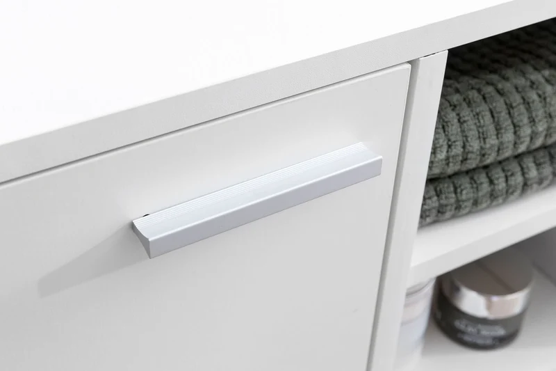 Waschbeckenunterschrank 60x55x32cm Weiß Badschrank mit Tür Fächer