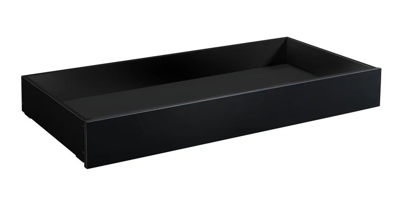 Hasena Roll-Box Bettschublade Schwarz aus Buche Massivholz, rollbar