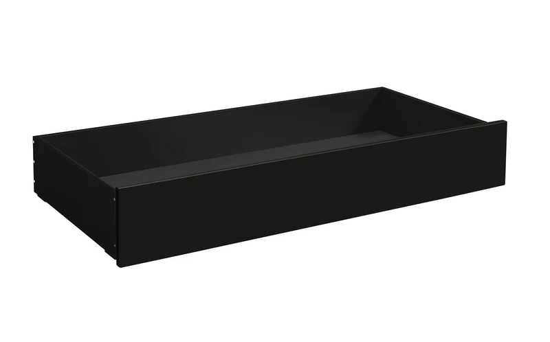 Hasena Roll-Box Bettschublade Schwarz aus Buche Massivholz, rollbar