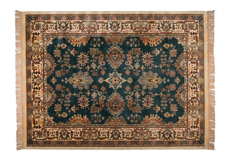 Teppich Raz 200x300 cm Camel mit Fransen aus Viskose für Wohnzimmer
