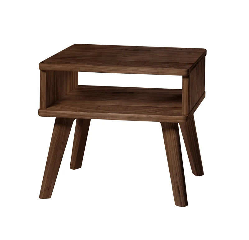 Hasena Nachttisch Stand aus der Lounge-Kollektion in Nussbaum geölt