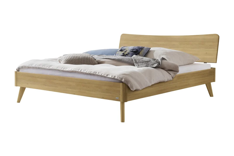 Hasena Caluso Massivholzbett Eiche bright geölt mit Loungestil-Design