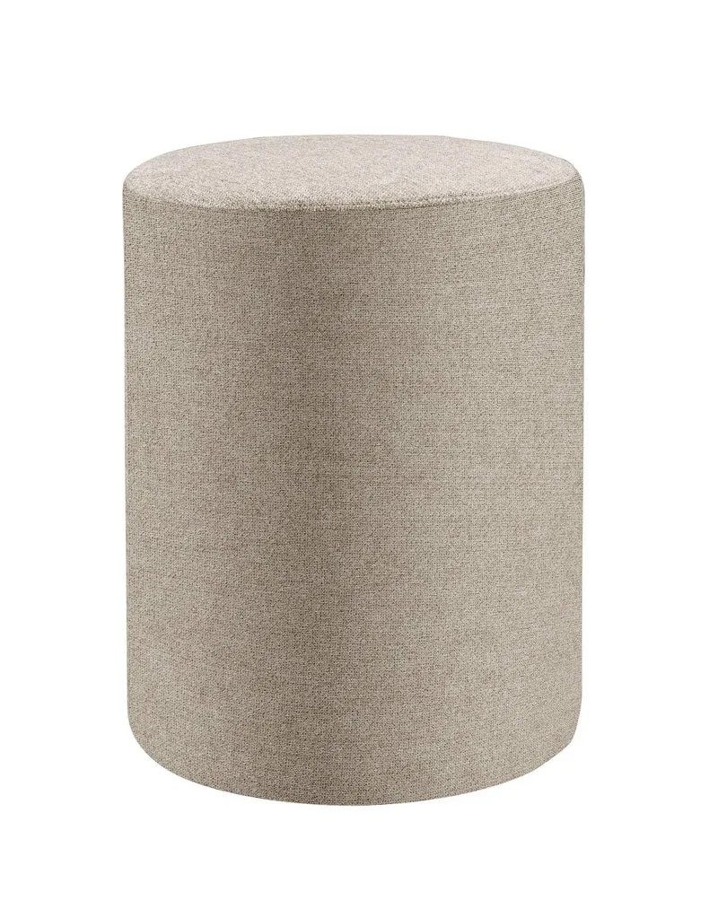 Hasena Dean Hocker & Nachttisch rund mit Bezug Pace Sand, Braun