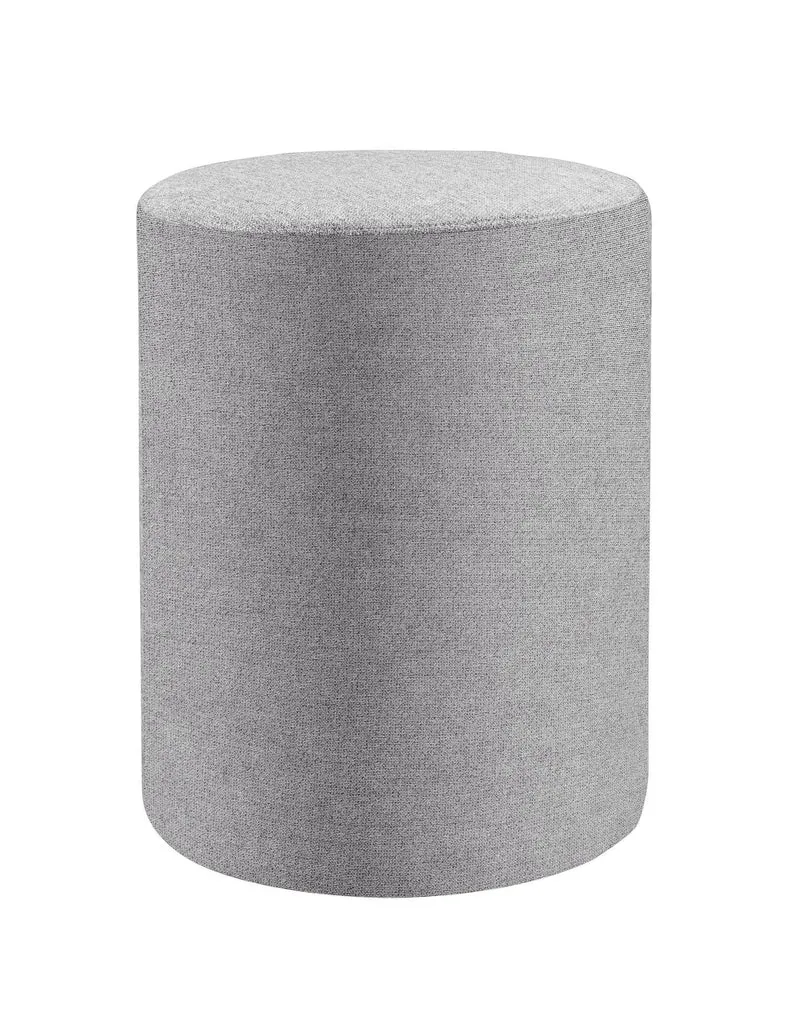 Hasena Dean Hocker Nachttisch rund gepolstert in Pace Light Grey