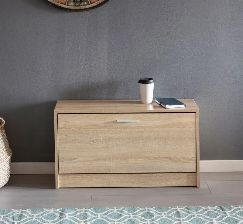Schuhkipper SPLIT 80x47x24cm Holz Sonoma 1 Fach Flurschrank Ablage