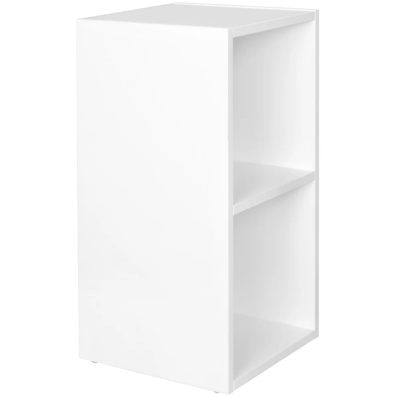 Regal WL5.178 Holz 30x60x30cm Modern Weiß Schwarz 2 Ablagefächer