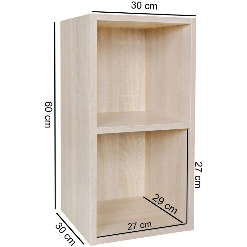 Standregal WL5.176 Holz 30x60x30cm Sonoma Modern 2 Ablagefächer