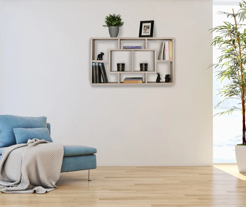 Wandregal PAOLA 85x47,5x16cm MDF Sonoma Holz modern freischwebend