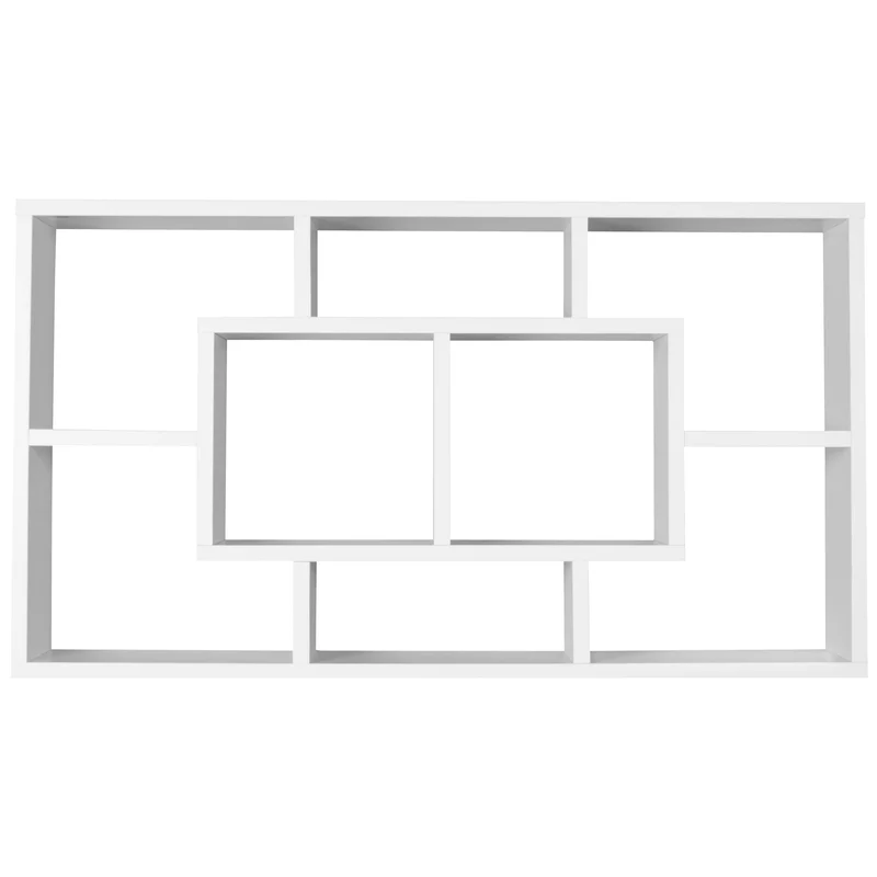Wandregal PAOLA 85x47,5x16cm MDF Holz weiß modern freischwebend