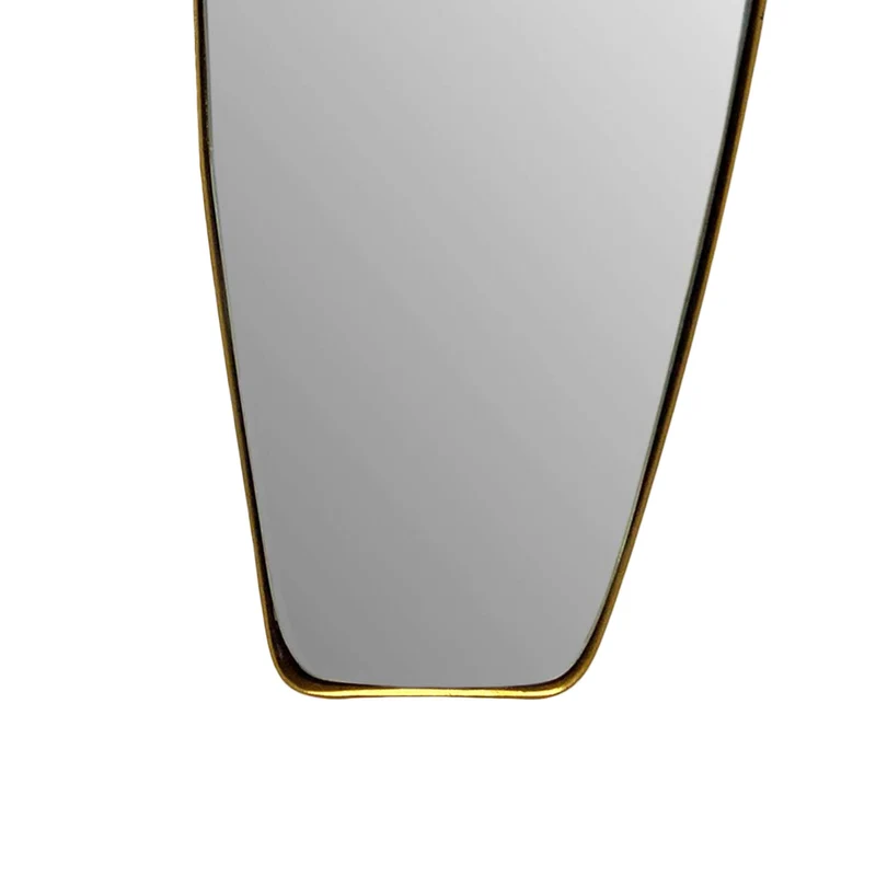 Wandspiegel Asymmetrisch 33x90cm Metall Gold Modern Flurspiegel