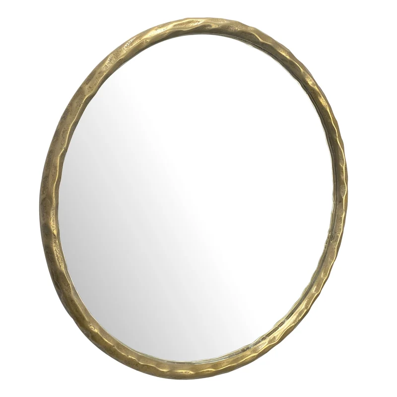 Wandspiegel Rund 60cm Metallrahmen Gold Modern Flur Garderobe