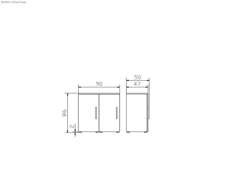 Hasena Portina Kommode Selezione, Eiche brandy mit MDF-Korpus