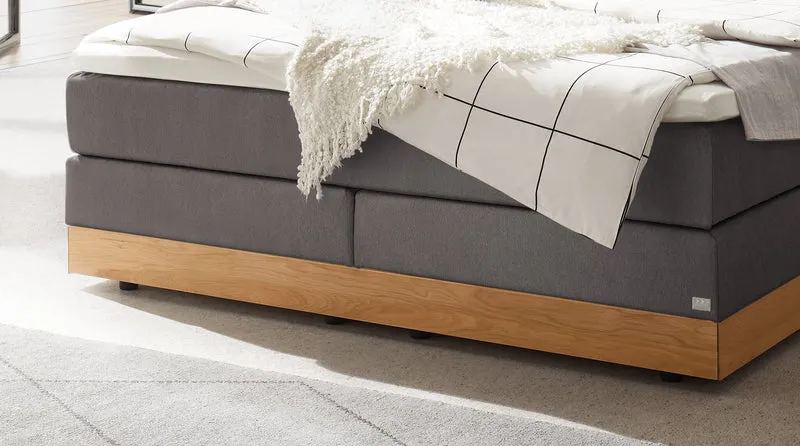 Hasena Boxspringbett Alba Eiche bright mit Stauraum und Topperwahl