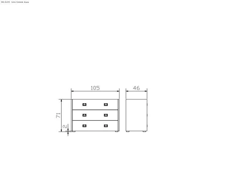 Kommode Calino aus Akazie Vintage Brown, Industrial-Loft