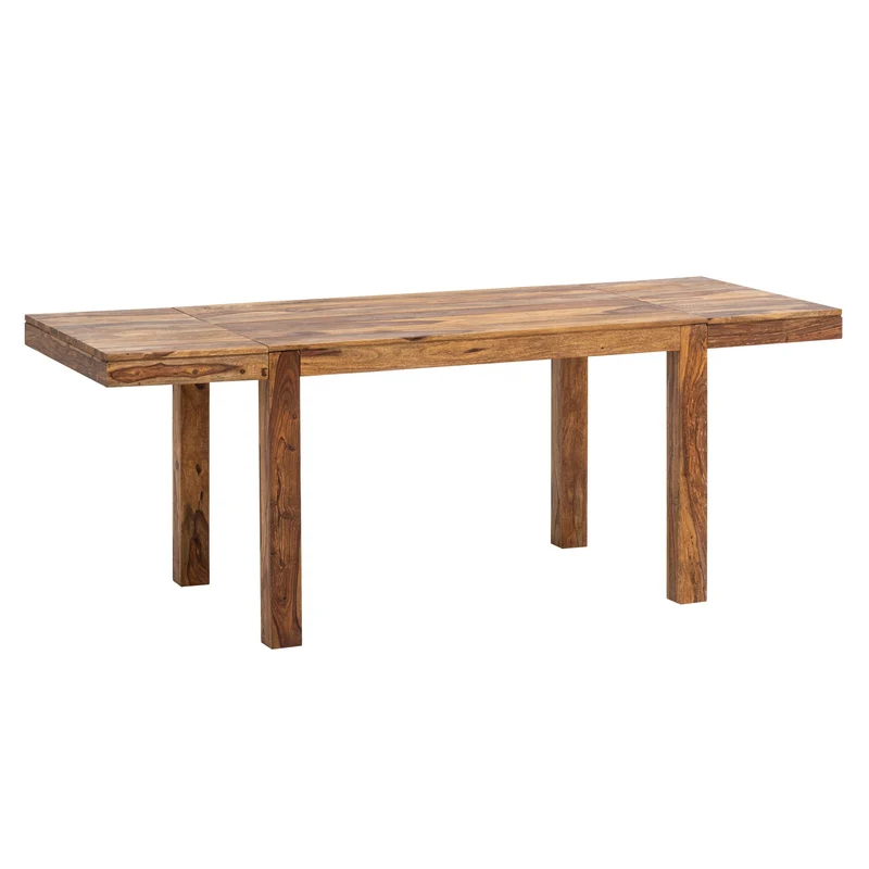 Esszimmertisch 120-200cm Sheesham Massivholz verlängerbar schlicht