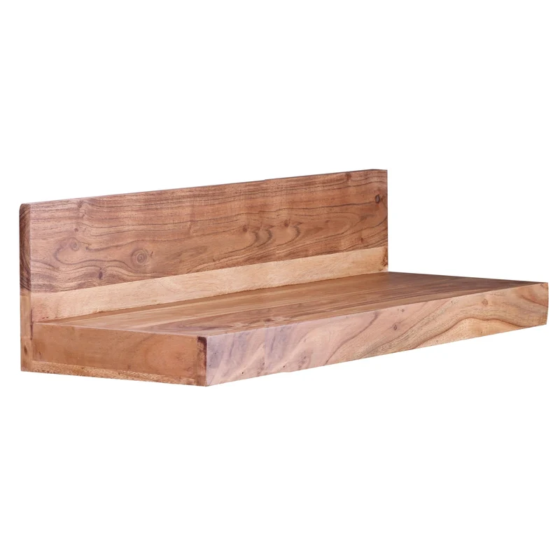 Wandregal MUMBAI Akazie Massivholz 80cm Landhausstil Naturprodukt