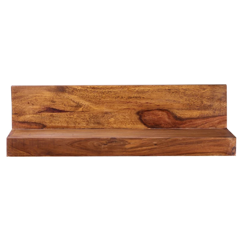 Wandregal Mumbai 60cm Sheesham Massivholz Landhausstil Natur