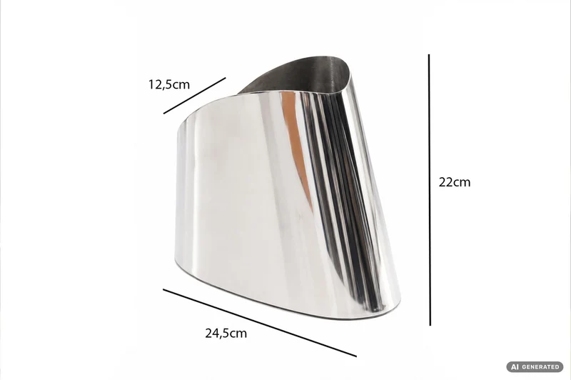 Flaschenkühler Oval Silber 24,5 cm - Wein- & Sektkühler aus Stahl