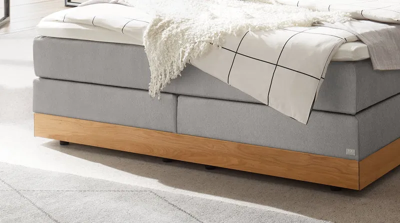 Hasena Alba Boxspringbett mit Stauraum, Eiche bright, Topper wählbar