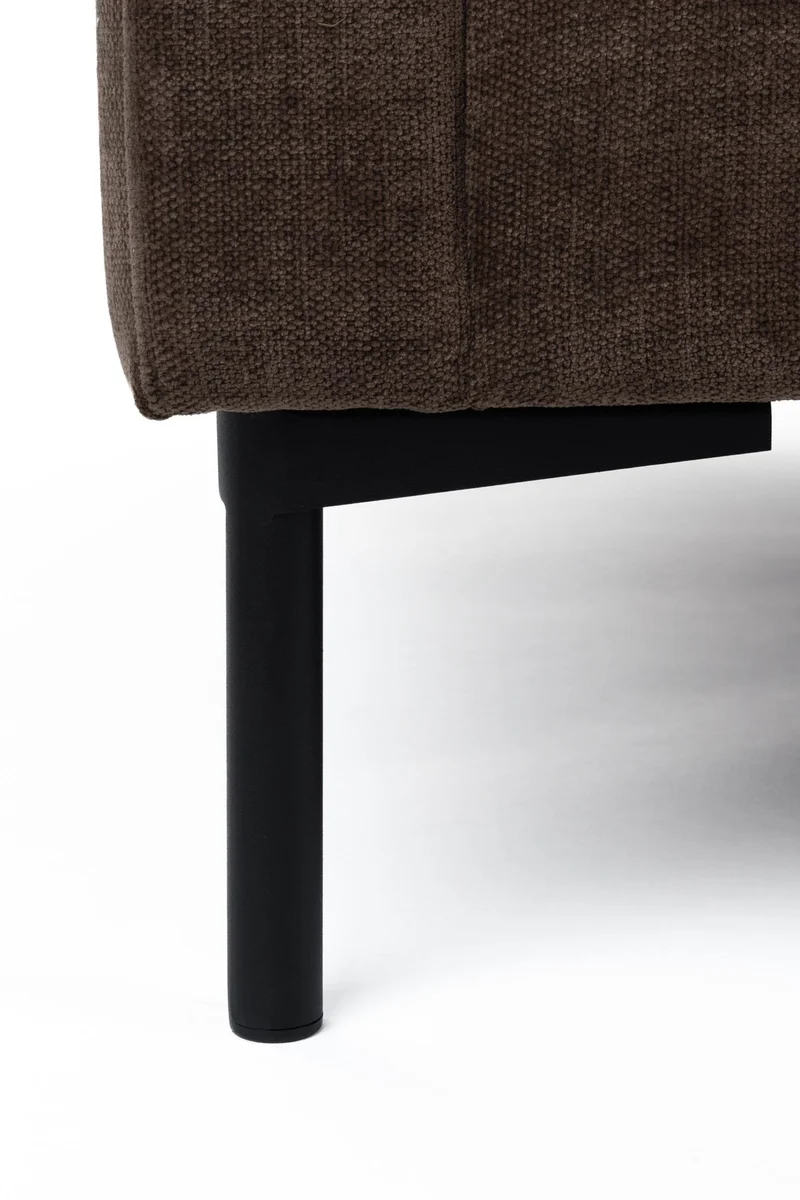 Loveseat-Sofa Summer von Zuiver in Dark Brown mit Stahlgestell