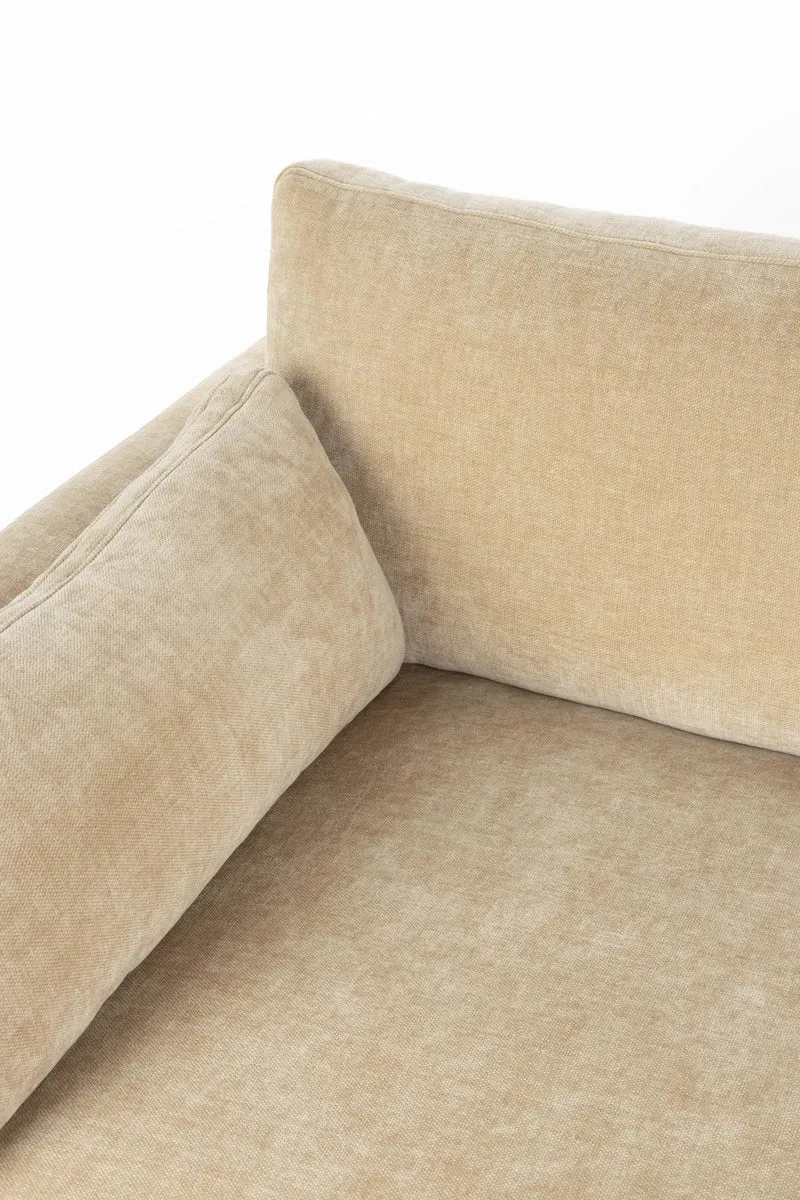 Loveseat-Sofa Summer Sand in Sandbeige mit Stahlgestell für Wohnzimmer