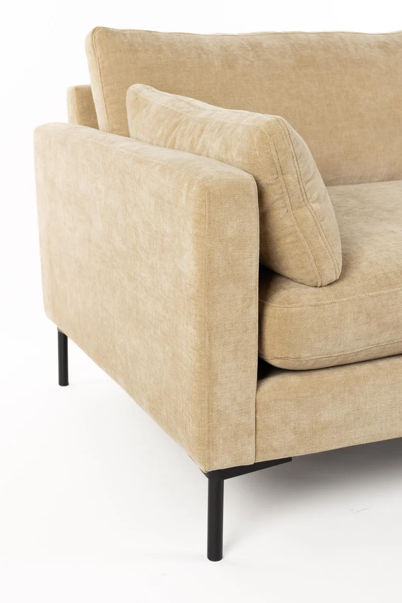 Loveseat-Sofa Summer Sand in Sandbeige mit Stahlgestell für Wohnzimmer