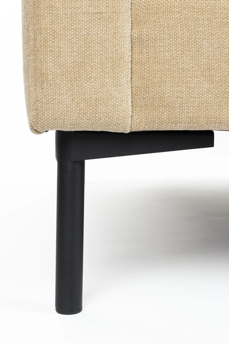 Hocker Summer Sand von Zuiver mit Stoffbezug und Stahlgestell in Natur