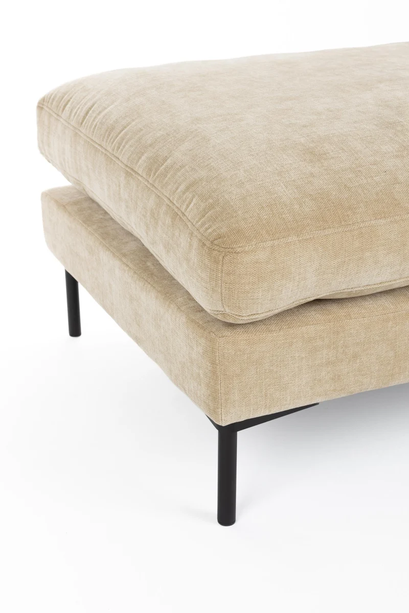 Hocker Summer Sand von Zuiver mit Stoffbezug und Stahlgestell in Natur