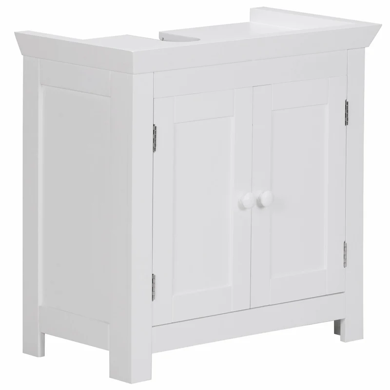 Waschbeckenunterschrank WL1.350 2 Türen Weiß 57cm Badschrank