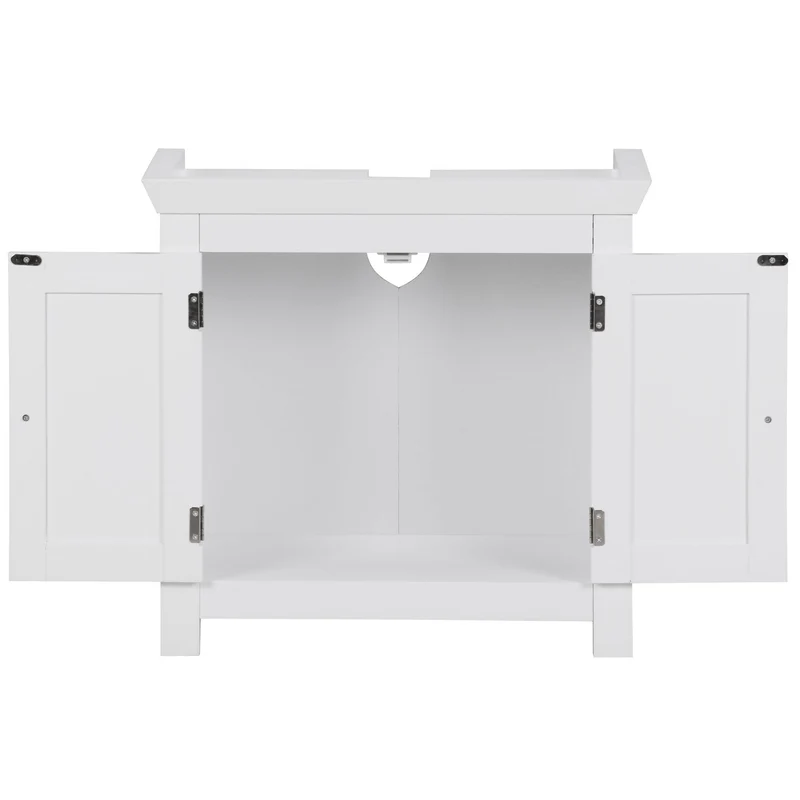 Waschbeckenunterschrank WL1.350 2 Türen Weiß 57cm Badschrank