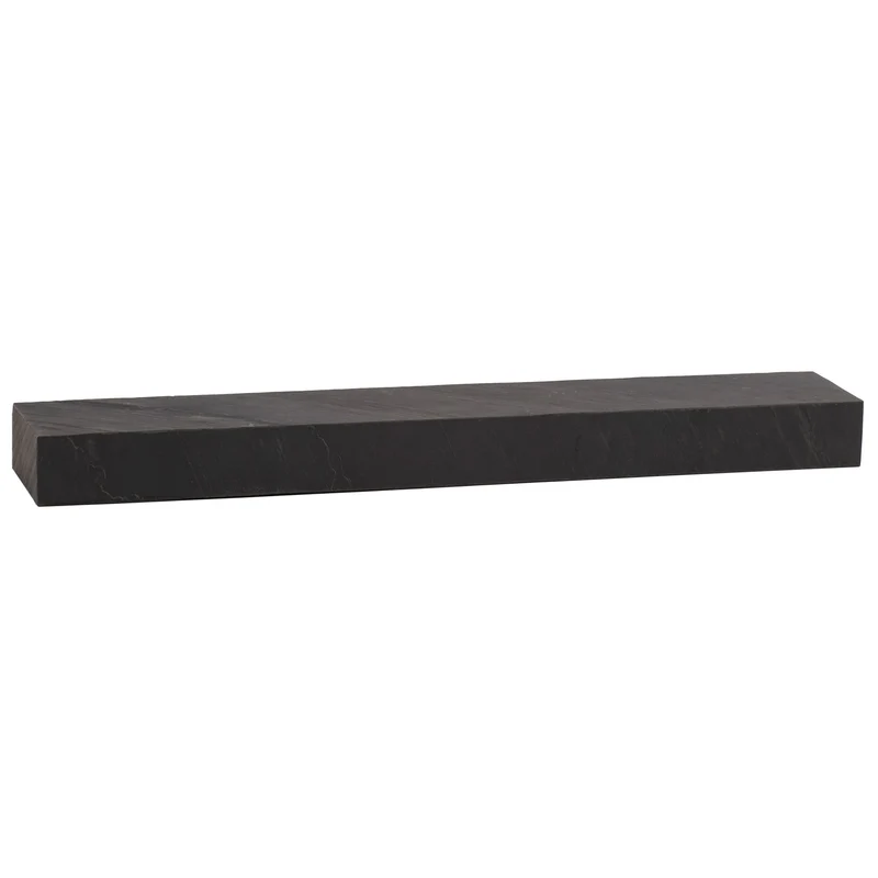 Wandregal 120x10x20cm Mango Massivholz Steinoptik Anthrazit Modern