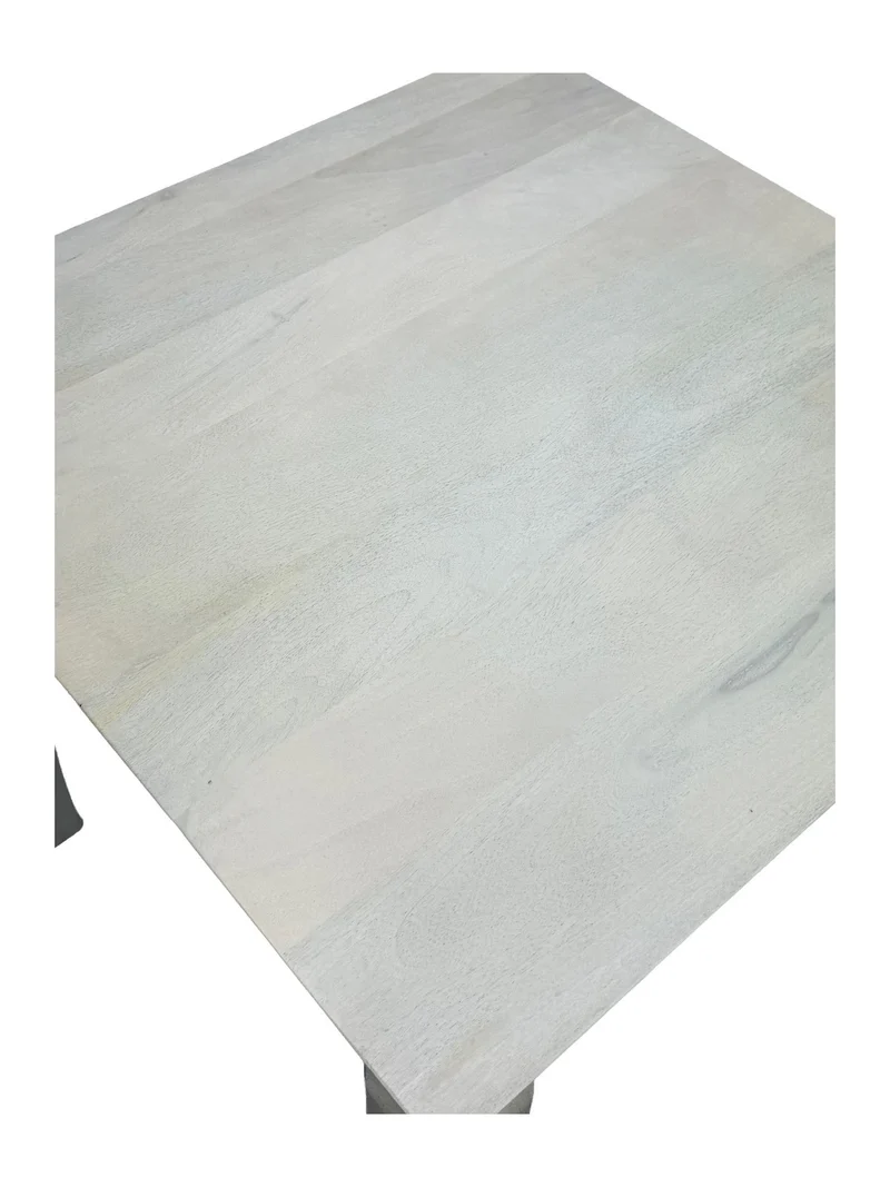 Esstisch Mango Massivholz 80x80 cm White Wash, Wohnling Küchentisch
