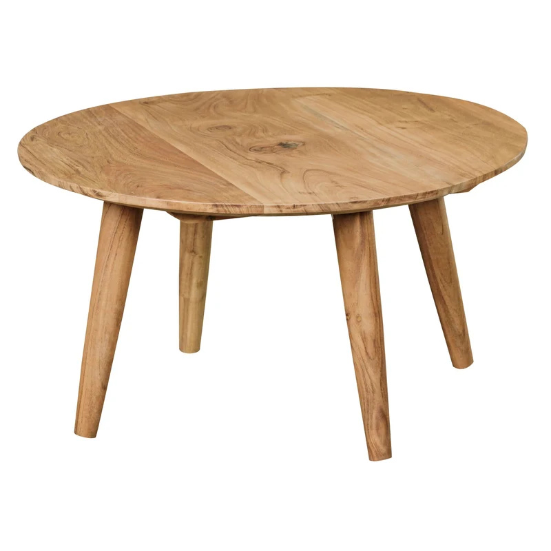 Couchtisch BOHA rund Ø75cm Massivholz Akazie Landhausstil